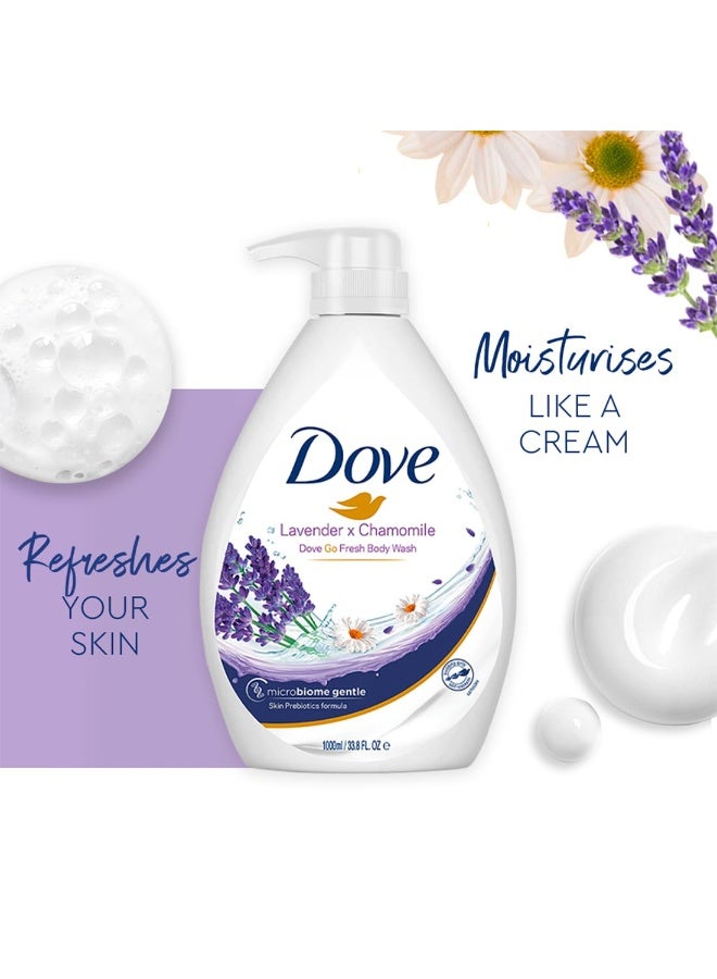Dove Lavender & Chamomile Go Fresh Body Wash with Relaxing Floral Scent, 1000ml - Image 3